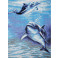 Мозаика панно дельфины